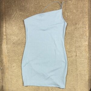 H&M Sky Blue One-Shoulder Dress